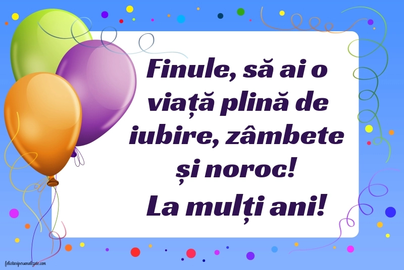 Imagini cu mesaje de La mulți ani pentru finul meu: Baloane