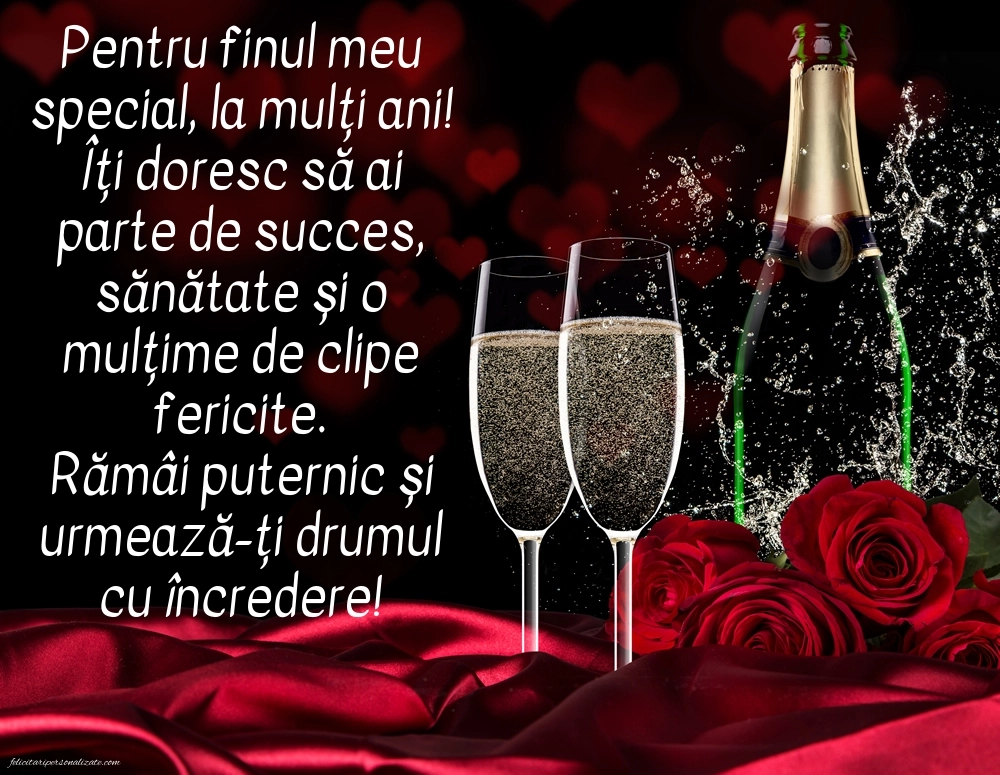 Imagini cu mesaje de La mulți ani pentru finul meu: Șampanie