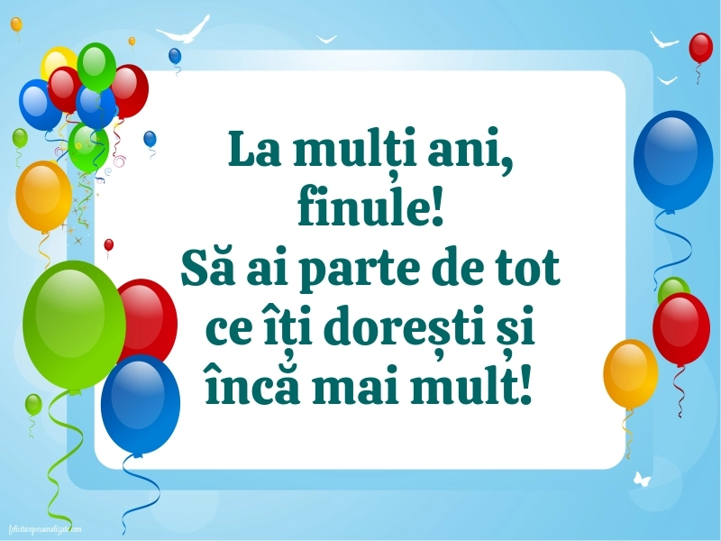 Imagini cu La mulți ani pentru fin: Baloane