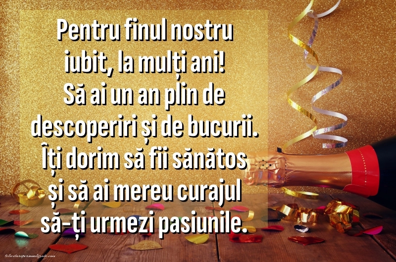 Imagini cu La mulți ani pentru fin: Șampanie