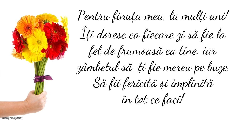 La mulți ani, fina mea! - Imagini cu mesaje frumoase: Flori
