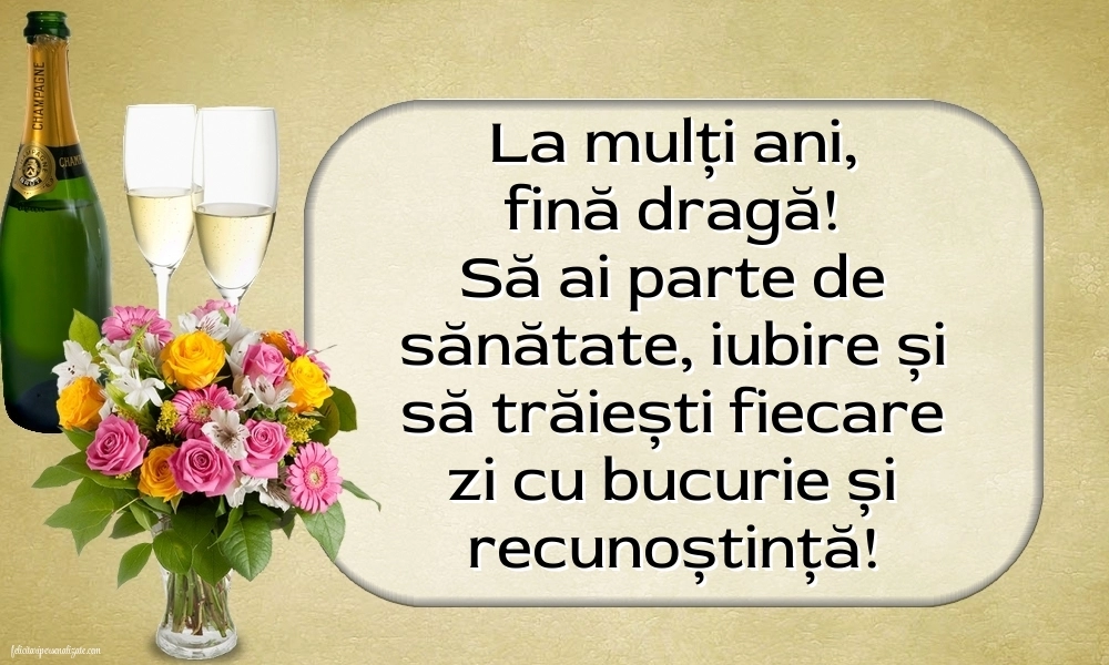 Imagini cu La mulți ani pentru fina mea: Șampanie și flori