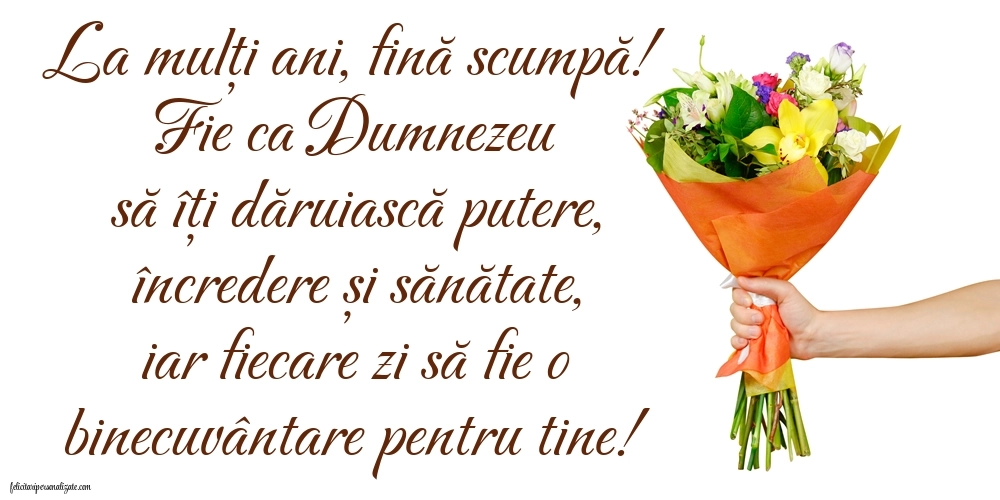 Felicitări frumoase de Ziua de Naștere pentru Fină: Buchet de flori