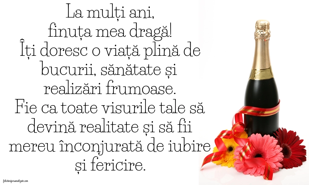 Imagini cu La mulți ani pentru fina mea: Șampanie și flori