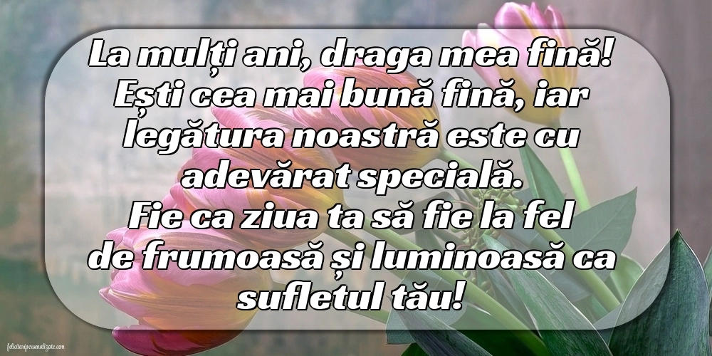 La mulți ani, fina mea! - Imagini cu mesaje frumoase: Lalele