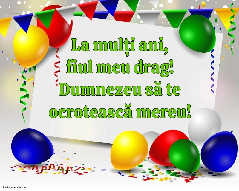 La mulți ani, băiatul meu! - Imagini cu mesaje frumoase: Baloane