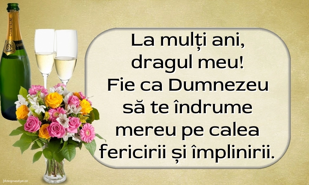 Imagini La Mulți Ani Fiul meu: Șampanie și flori