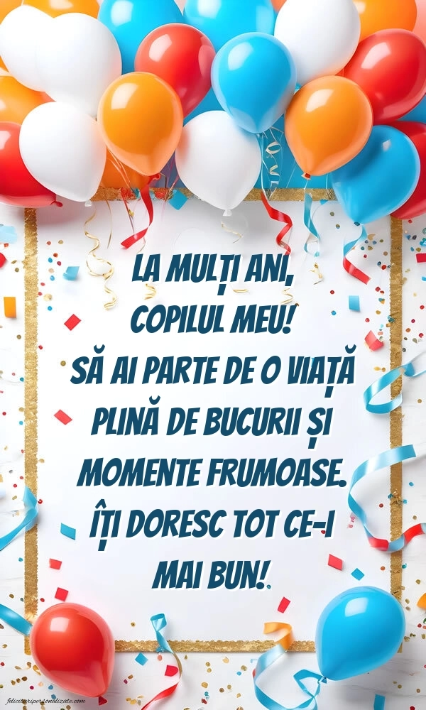 Imagini cu La mulți ani pentru fiul meu: Baloane