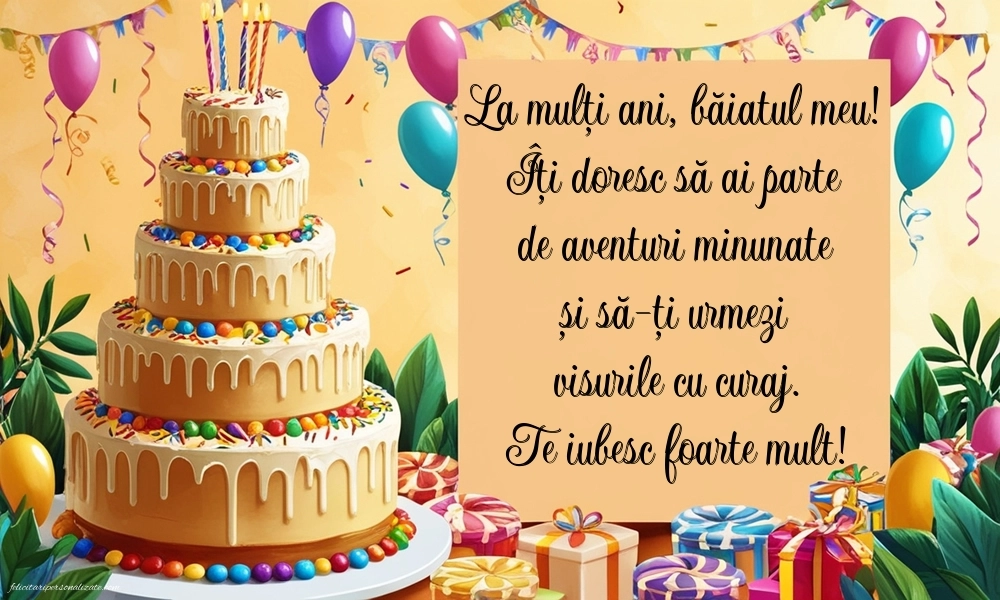 Imagini cu La mulți ani pentru fiul meu: Tort