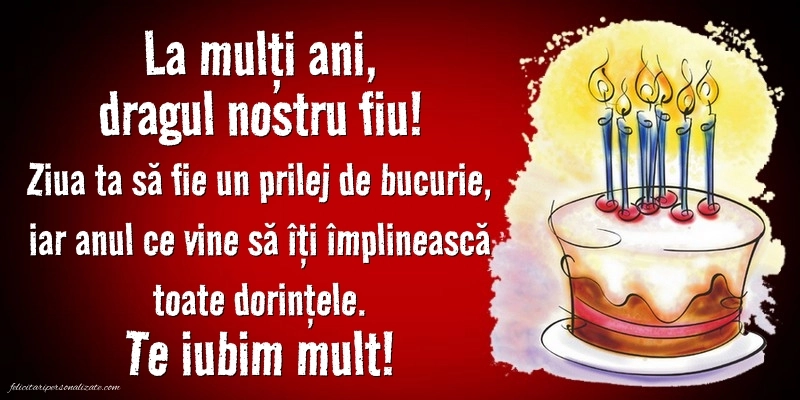 Imagini La Mulți Ani Fiul meu: Tort