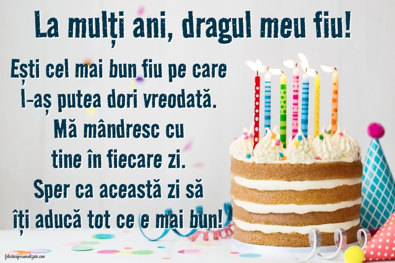 Imagini La Mulți Ani Fiul meu: Tort
