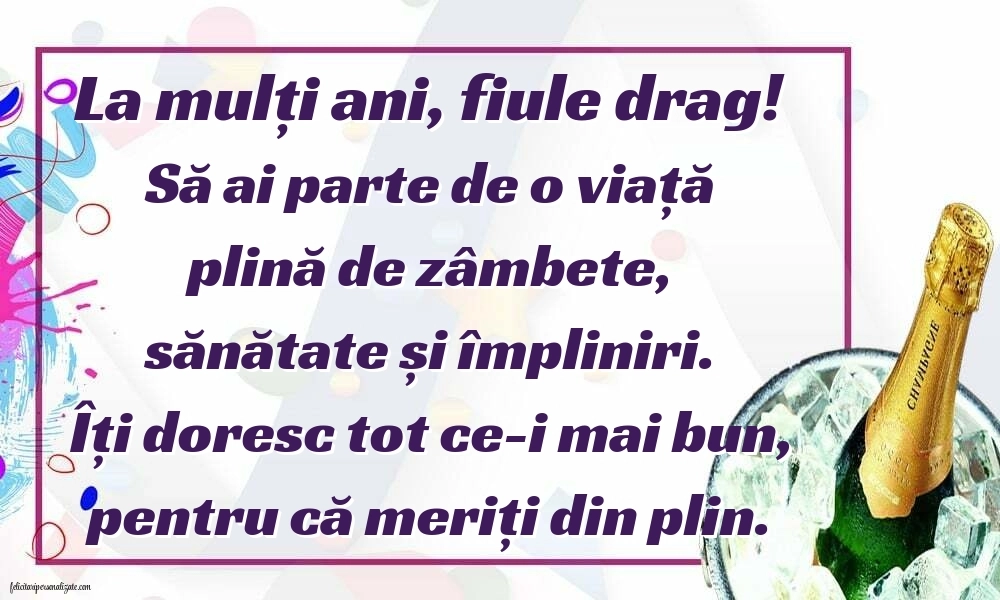 Imagini La Mulți Ani Fiul meu: Șampanie