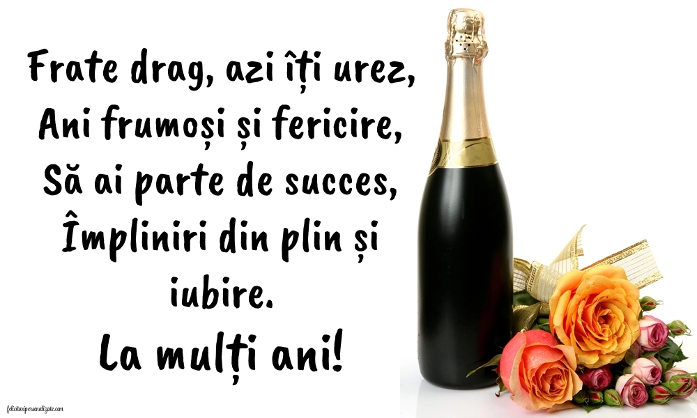 Imagini cu La mulți ani pentru fratele meu: Șampanie și flori