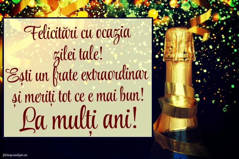 Felicitări și Imagini de Ziua de Naștere pentru Frate: Șampanie