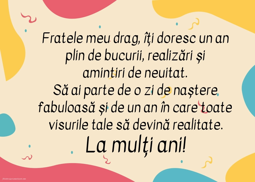Imagini cu La mulți ani pentru fratele meu: Confetti