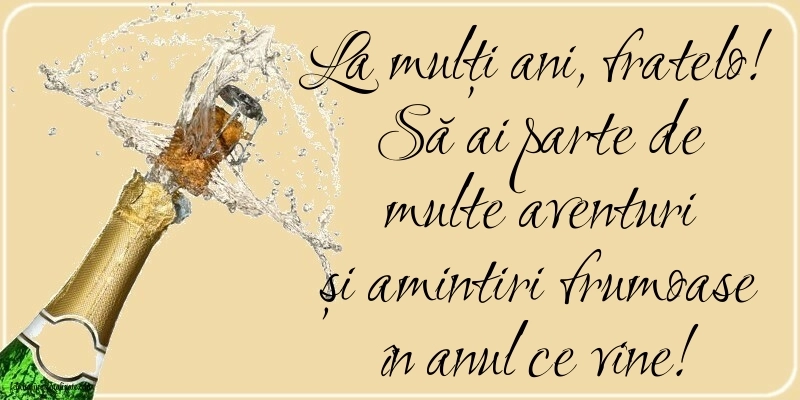 Felicitări de LA MULȚI ANI pentru frați: Șampanie