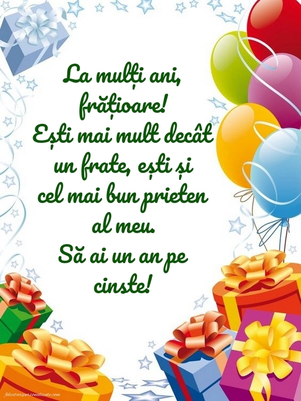Imagini La Mulți Ani frate: Baloane și Cadouri