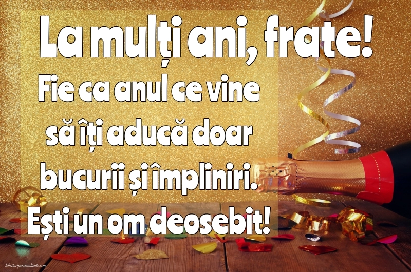 Felicitări și Imagini de Ziua de Naștere pentru Frate: Șampanie