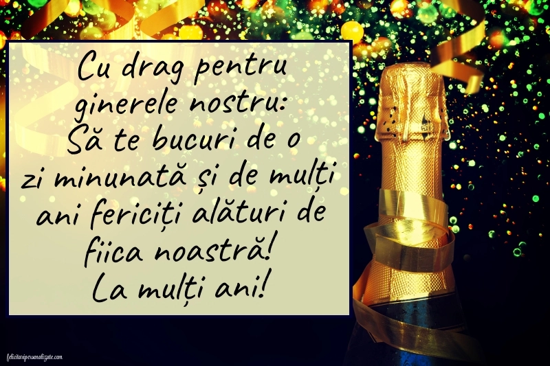 Imagini cu mesaje de La mulți ani pentru ginere: Șampanie