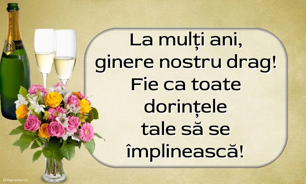 Imagini La Mulți Ani Ginerele Meu: Șampanie și flori