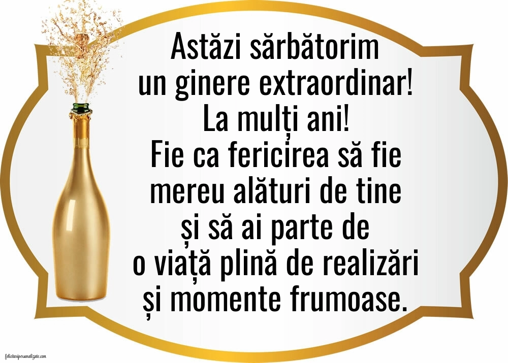 Felicitări și Imagini de Ziua de Naștere pentru Ginere: Șampanie