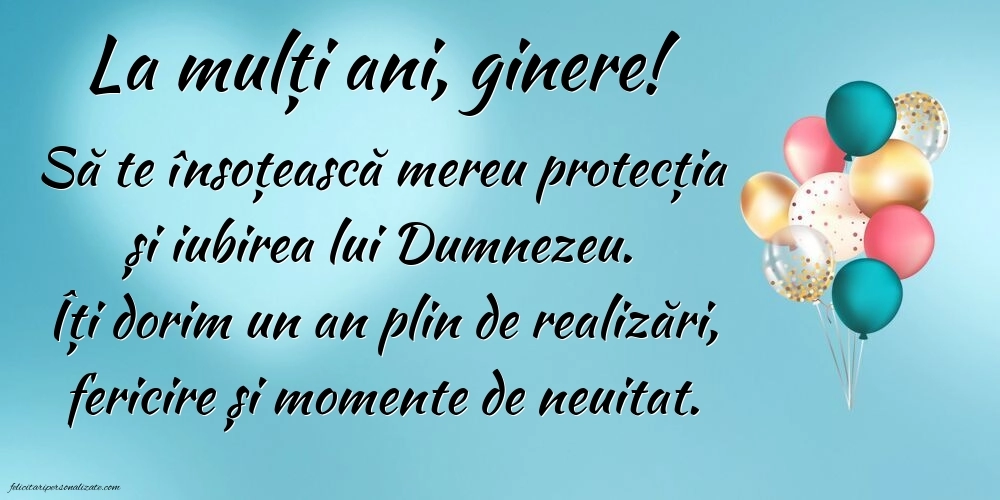 Imagini cu mesaje de La mulți ani pentru ginere: Baloane