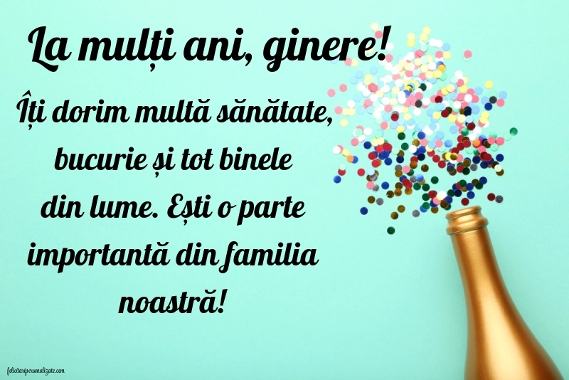 Felicitări și Imagini de Ziua de Naștere pentru Ginere: Șampanie și confetti