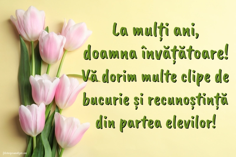 Imagini frumoase de LA MULȚI ANI pentru Învățătoare: Flori