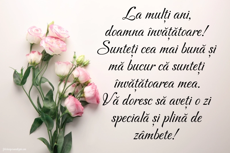 Imagini frumoase de LA MULȚI ANI pentru Învățătoare: Flori