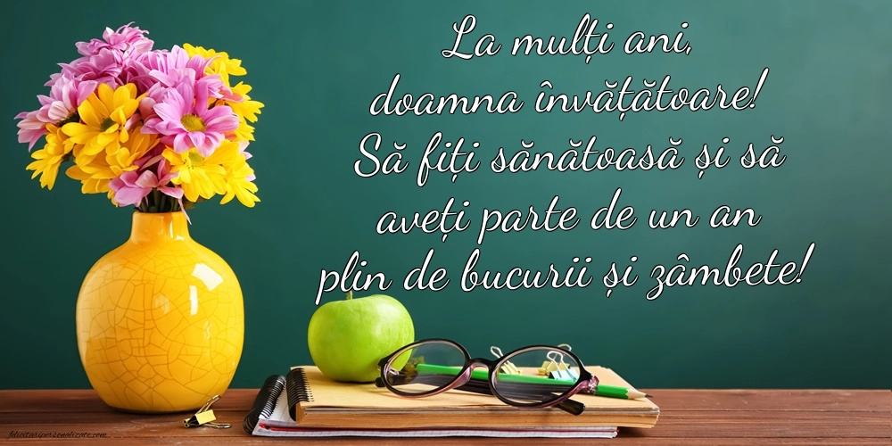 Imagini frumoase de LA MULȚI ANI pentru Învățătoare: Școală