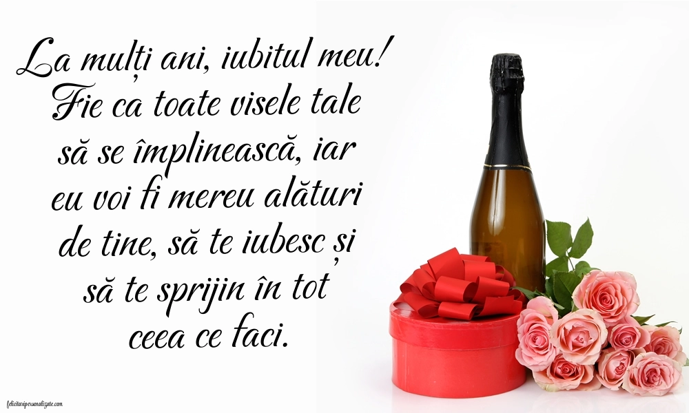 Imagini de Ziua de Naștere pentru Iubit: Șampanie și flori
