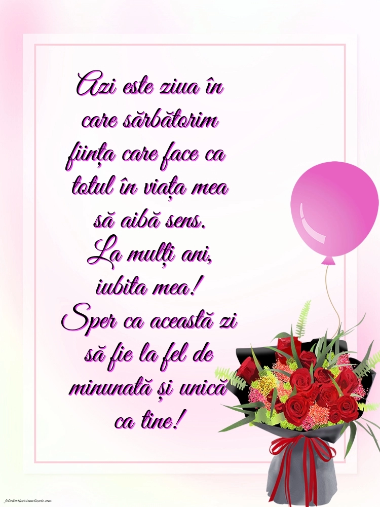 Imagini frumoase de Ziua de Naștere pentru Iubită: Flori