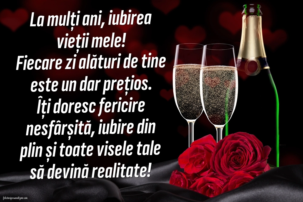 Imagini La Mulți Ani Iubita Mea. Mesaje de Dragoste și Gânduri Sincere pentru Ziua Ei.: Șampanie