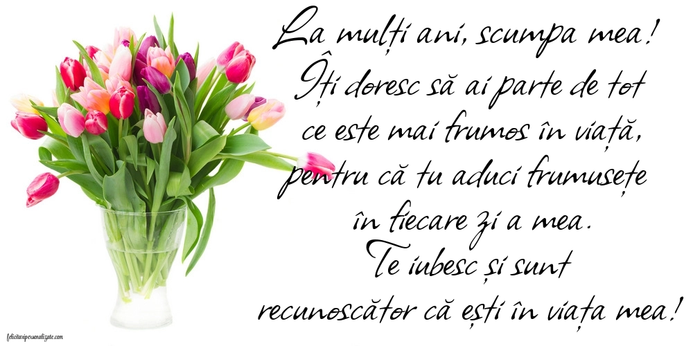 Imagini La Mulți Ani Iubita Mea. Mesaje de Dragoste și Gânduri Sincere pentru Ziua Ei.: Lalele