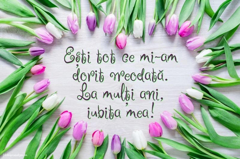 Imagini frumoase de Ziua de Naștere pentru Iubită: Lalele