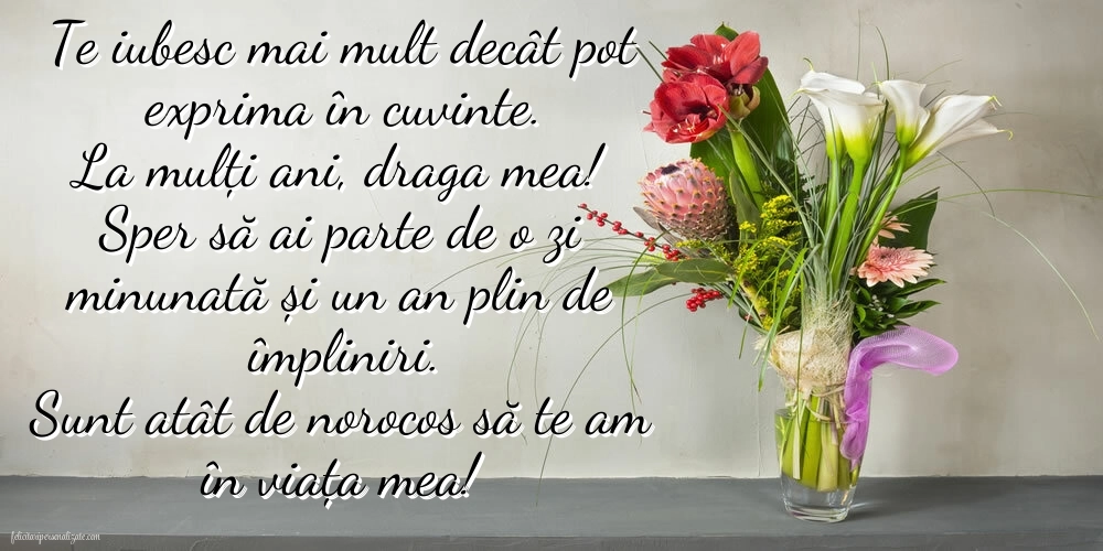 Imagini frumoase de Ziua de Naștere pentru Iubită: Flori