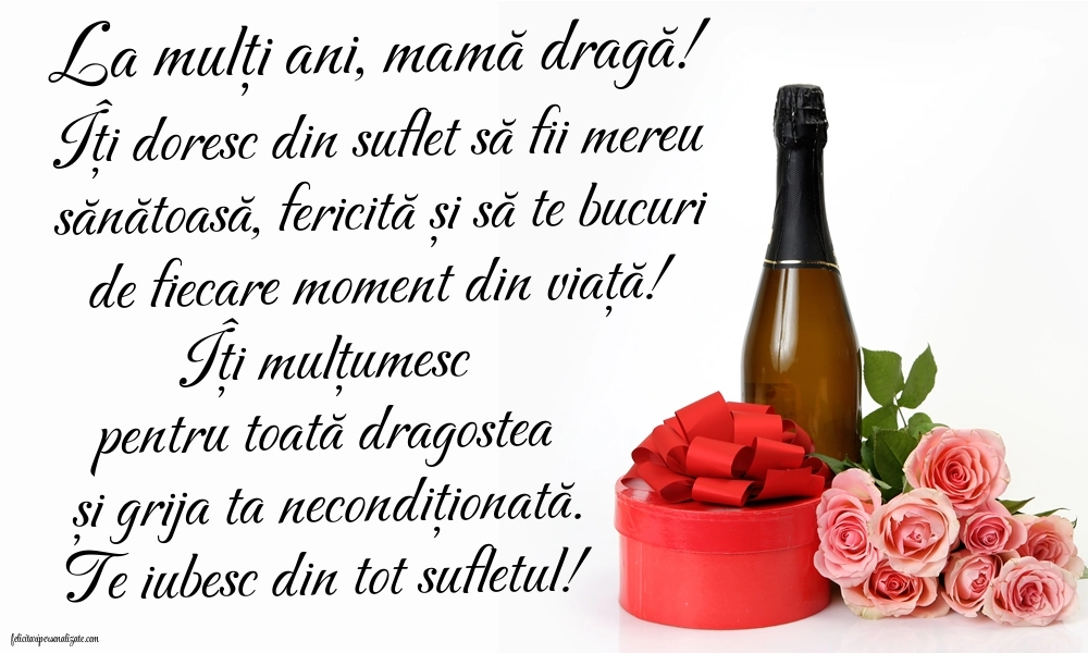 Imagini cu La Mulți Ani mama mea: Șampanie și flori