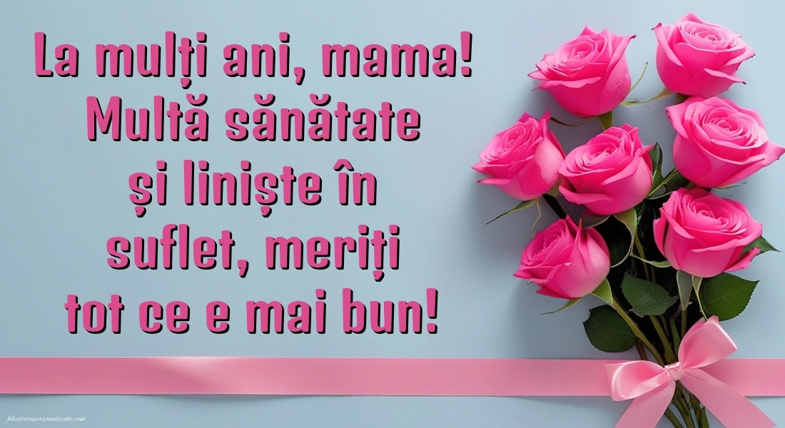 Imagini cu La Mulți Ani mama mea: Trandafiri