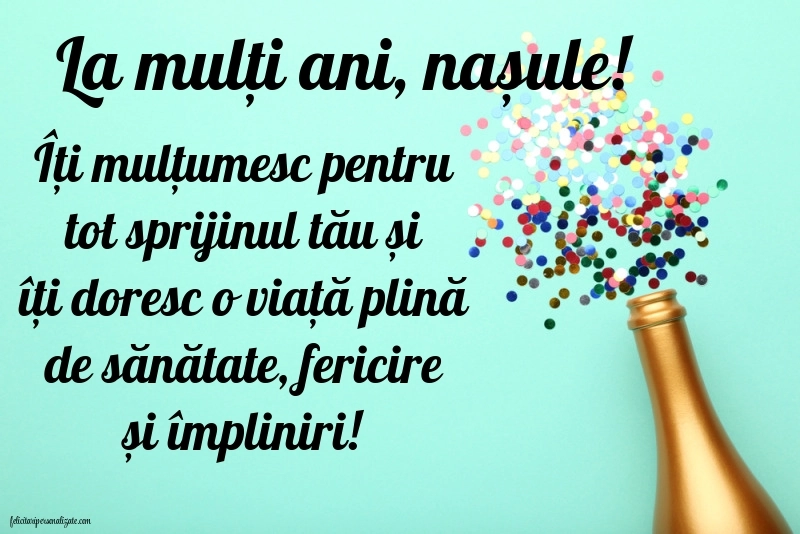 Imagini de LA MULȚI ANI Nașule: Șampanie și confetti