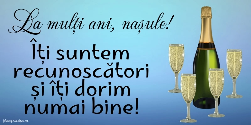 Felicitări și Imagini de Ziua de Naștere pentru Naș: Șampanie