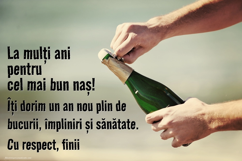 Imagini de LA MULȚI ANI Nașule: Șampanie