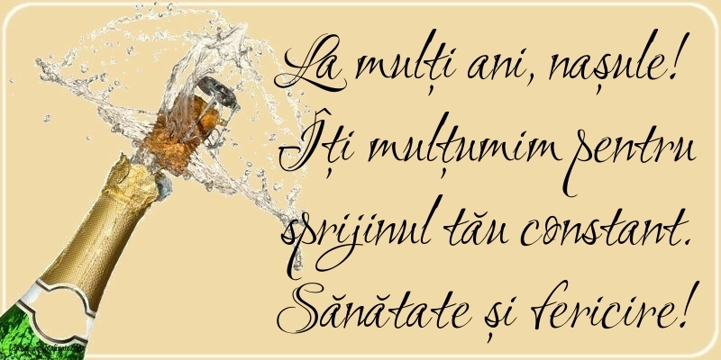 Felicitări și Imagini de Ziua de Naștere pentru Naș: Șampanie