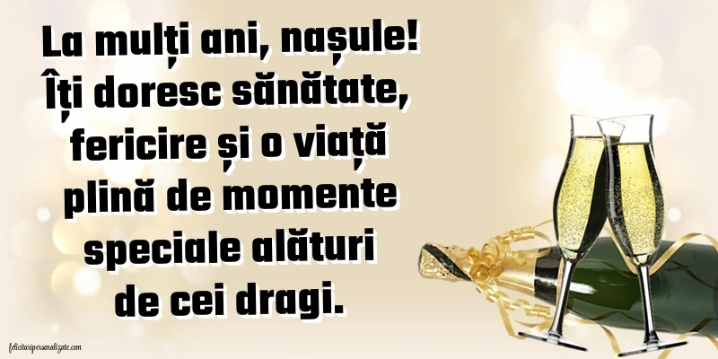 Felicitări și Imagini de Ziua de Naștere pentru Naș: Șampanie