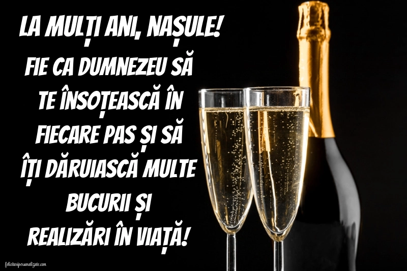 Imagini cu mesaje de La mulți ani pentru naș: Șampanie