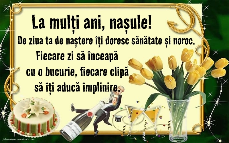 Imagini de LA MULȚI ANI Nașule: Șampanie și tort