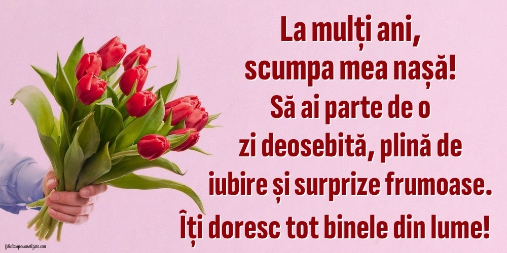 Felicitări și Imagini de Ziua de Naștere pentru Nașă: Flori