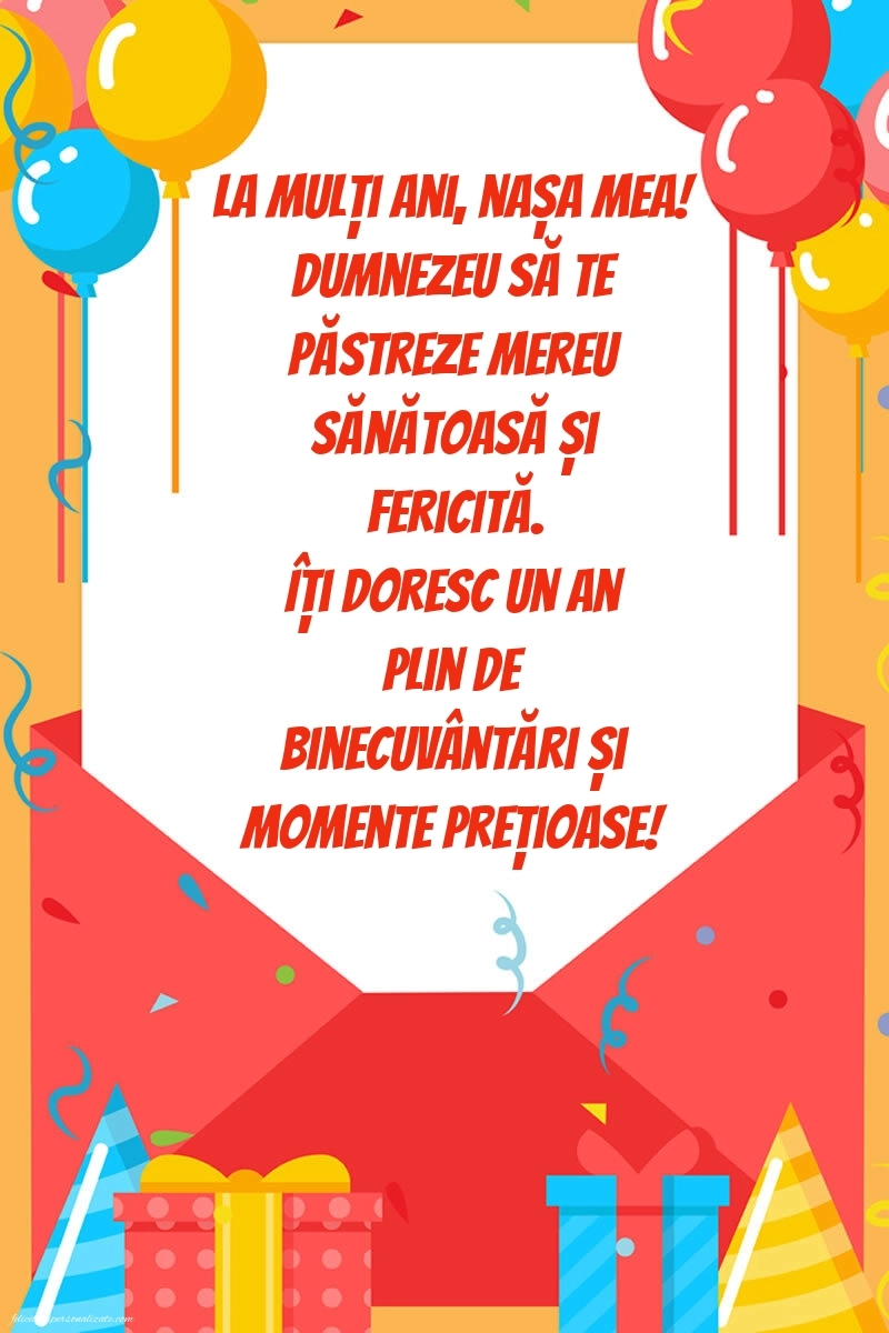 Imagini cu La mulți ani pentru nașă: Baloane și Cadouri
