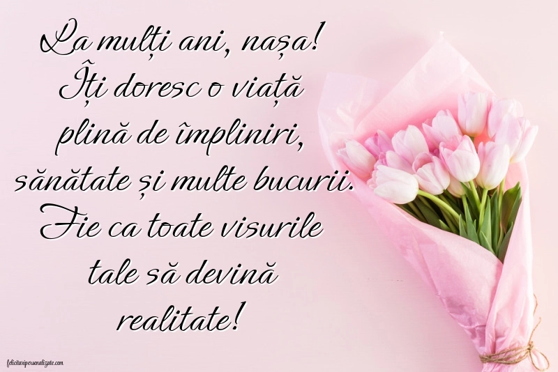 La mulți ani, nașa mea! - Imagini cu mesaje frumoase: Flori
