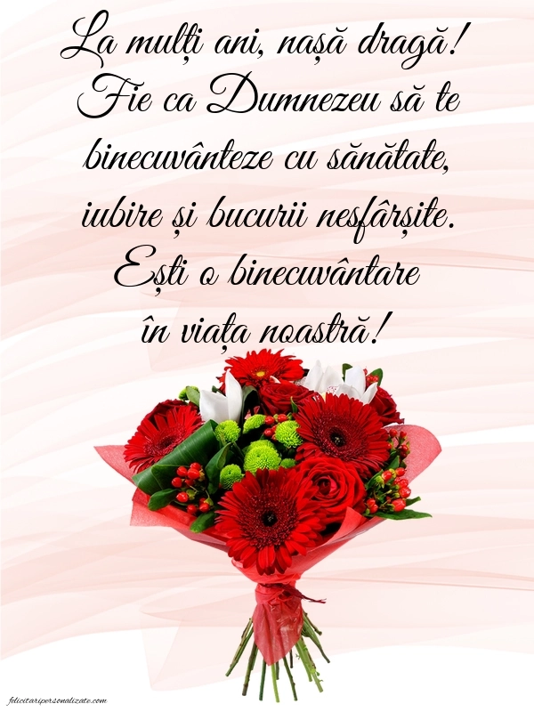 Imagini cu La mulți ani pentru nașă: Buchet de flori
