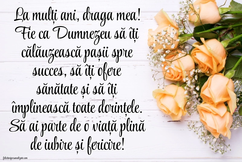 La mulți ani, nepoata mea! - Imagini cu mesaje frumoase: Trandafiri